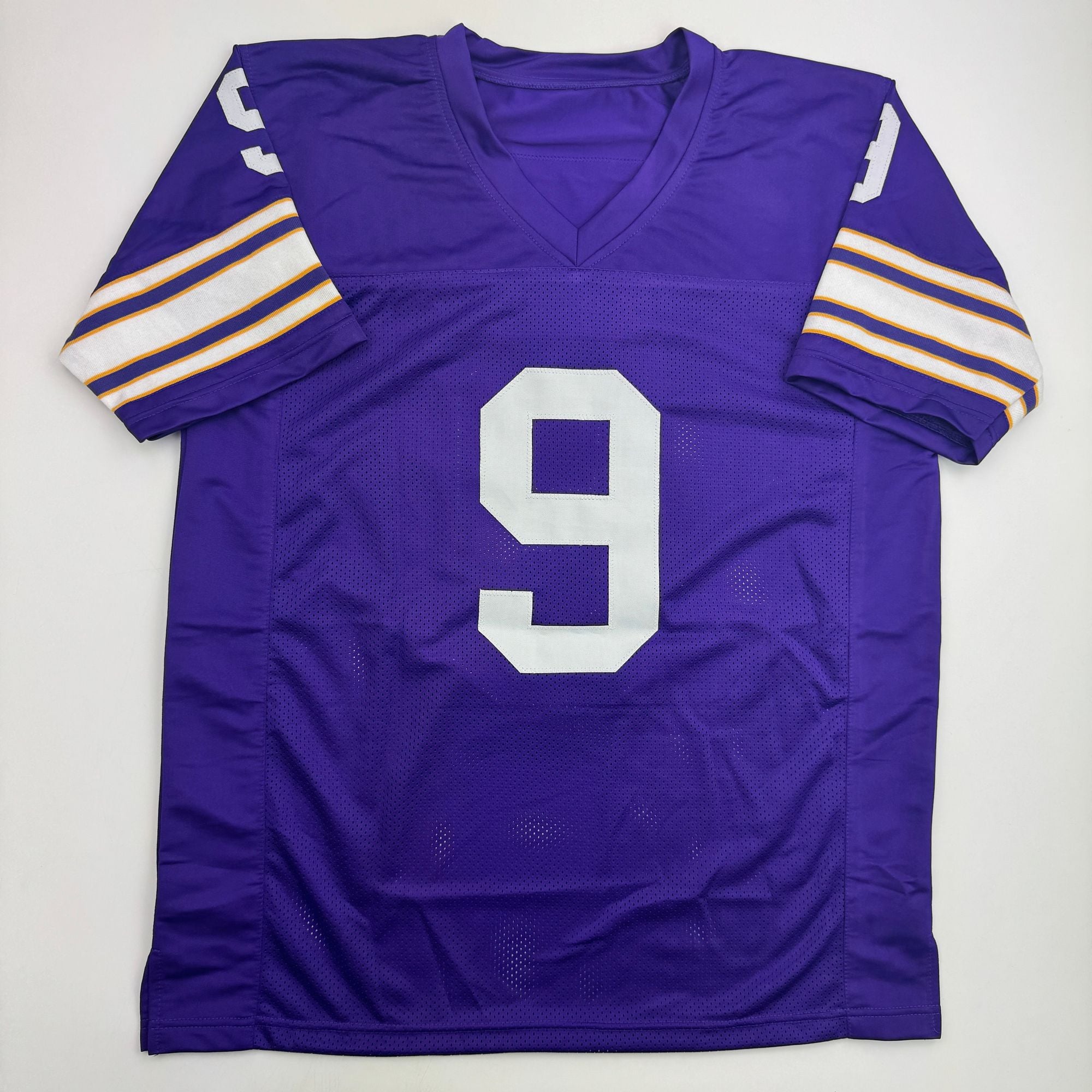 Autographed/Signed Tommy Kramer Minnesota Purple Football Jersey JSA COA