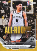 2025 Topps Now Dylan Harper #AR04 Orange Foil /25 2025-26 KIA NBA All Rookie First Team Selection San Antonio Spurs Rookie RC Basketball Card