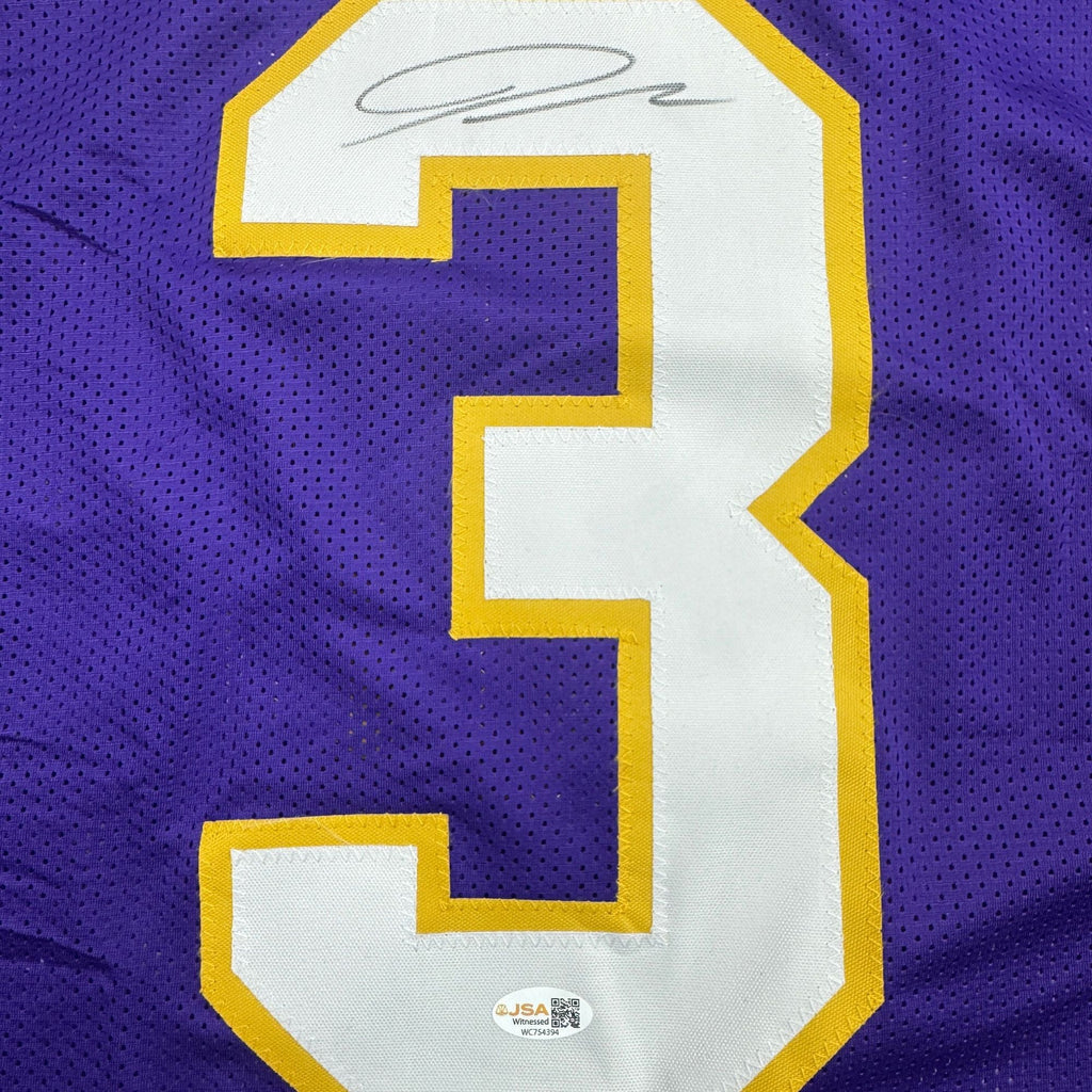 Autographed/Signed Jordan Addison Minnesota Purple Alternate Football Jersey JSA COA