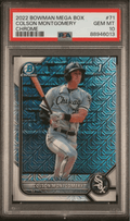 Graded 2022 Topps Bowman Mega Box Colson Montgomery #71 Chrome Rookie RC Baseball Card PSA 10 Gem Mint