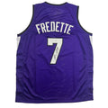 Autographed/Signed Jimmer Fredette Sacramento Purple Basketball Jersey JSA COA