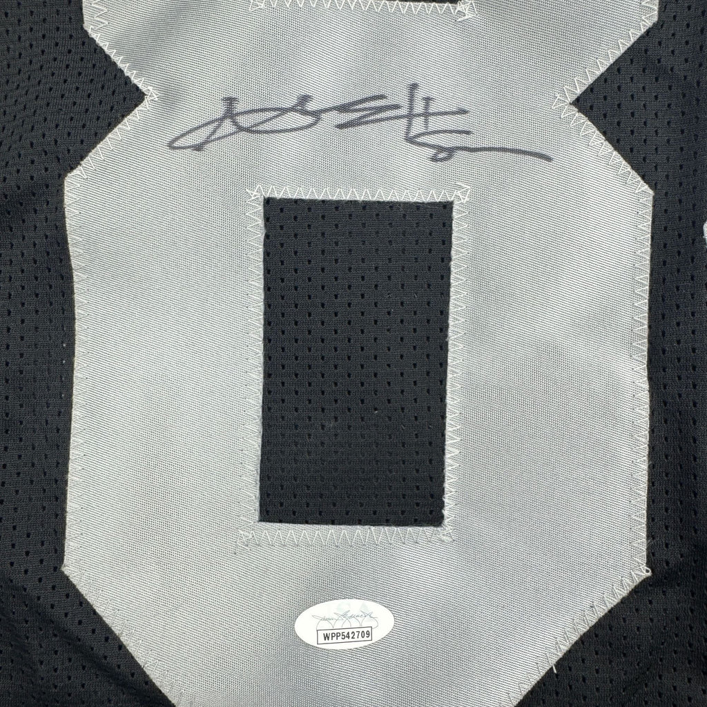 Autographed/Signed Antonio Brown Oakland Las Vegas Black Football Jersey JSA COA