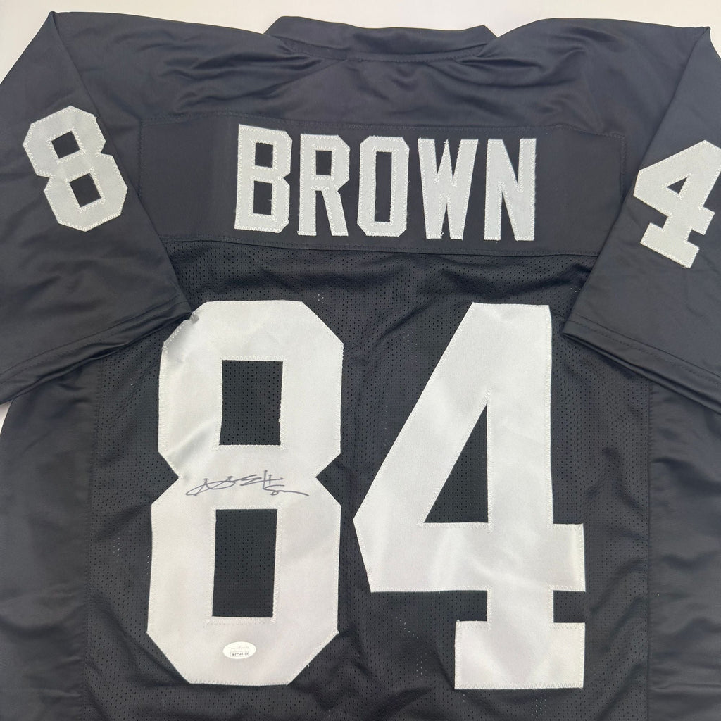 Autographed/Signed Antonio Brown Oakland Las Vegas Black Football Jersey JSA COA