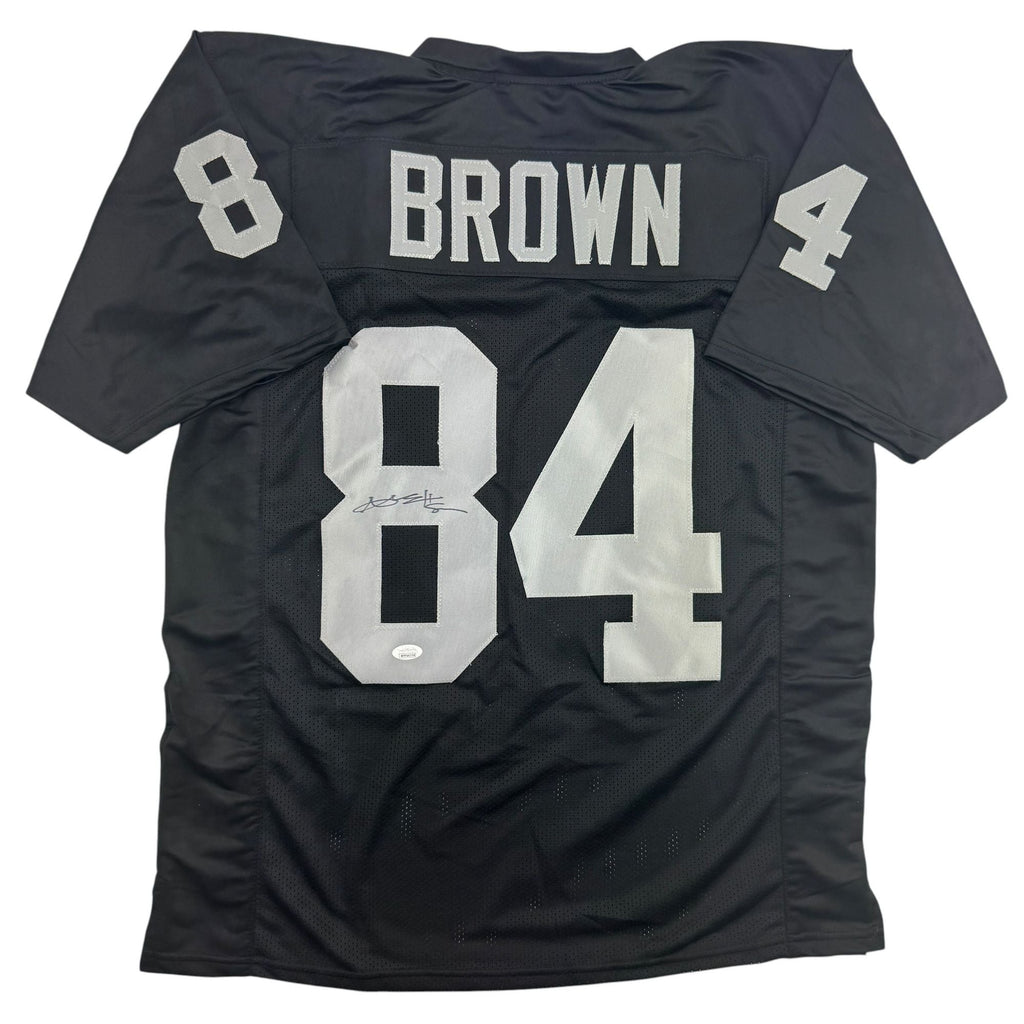 Autographed/Signed Antonio Brown Oakland Las Vegas Black Football Jersey JSA COA