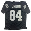 Autographed/Signed Antonio Brown Oakland Las Vegas Black Football Jersey JSA COA