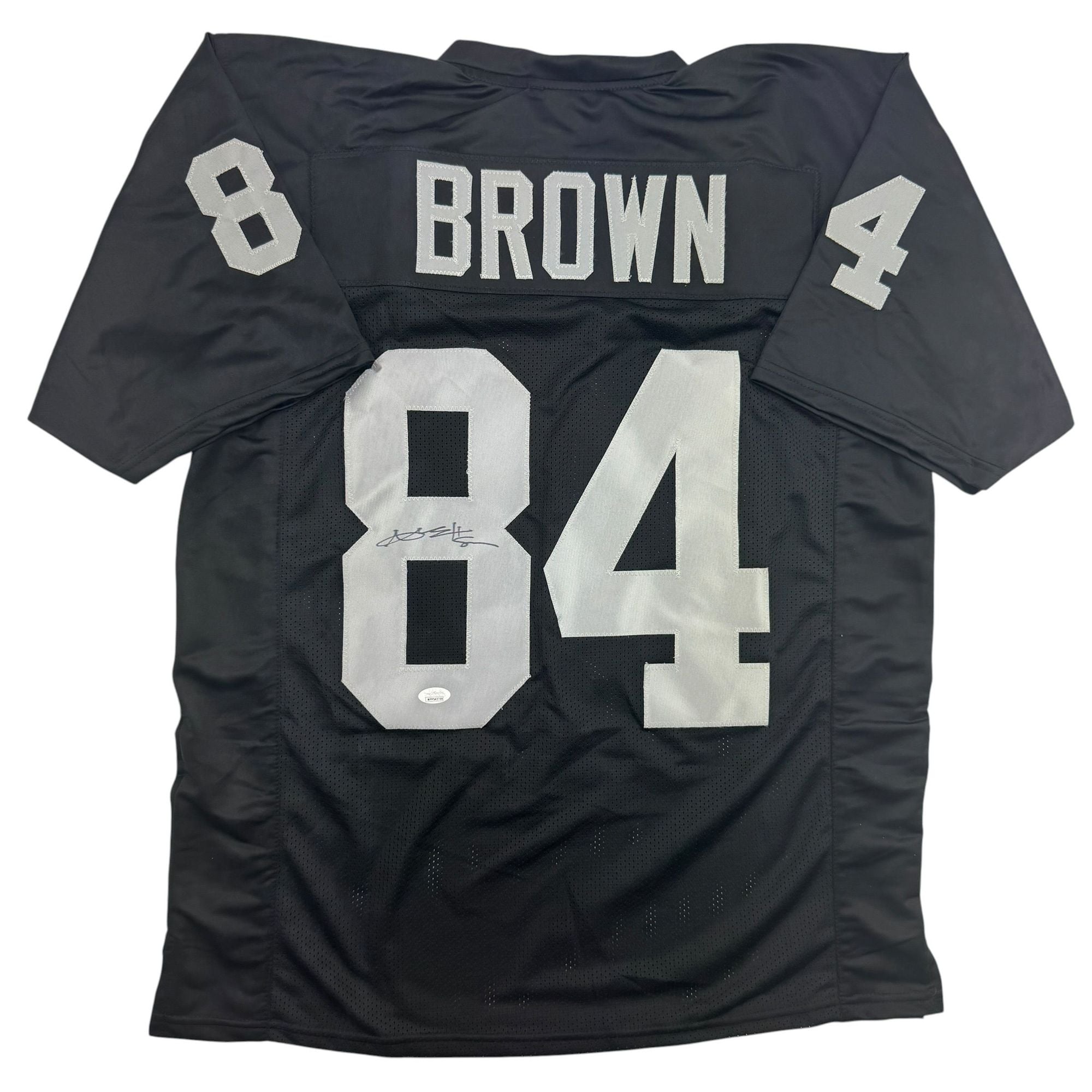 Autographed/Signed Antonio Brown Oakland Las Vegas Black Football Jersey JSA COA