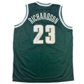 Autographed/Signed Jason Richardson Michigan State Green College Basketball Jersey Beckett BAS COA