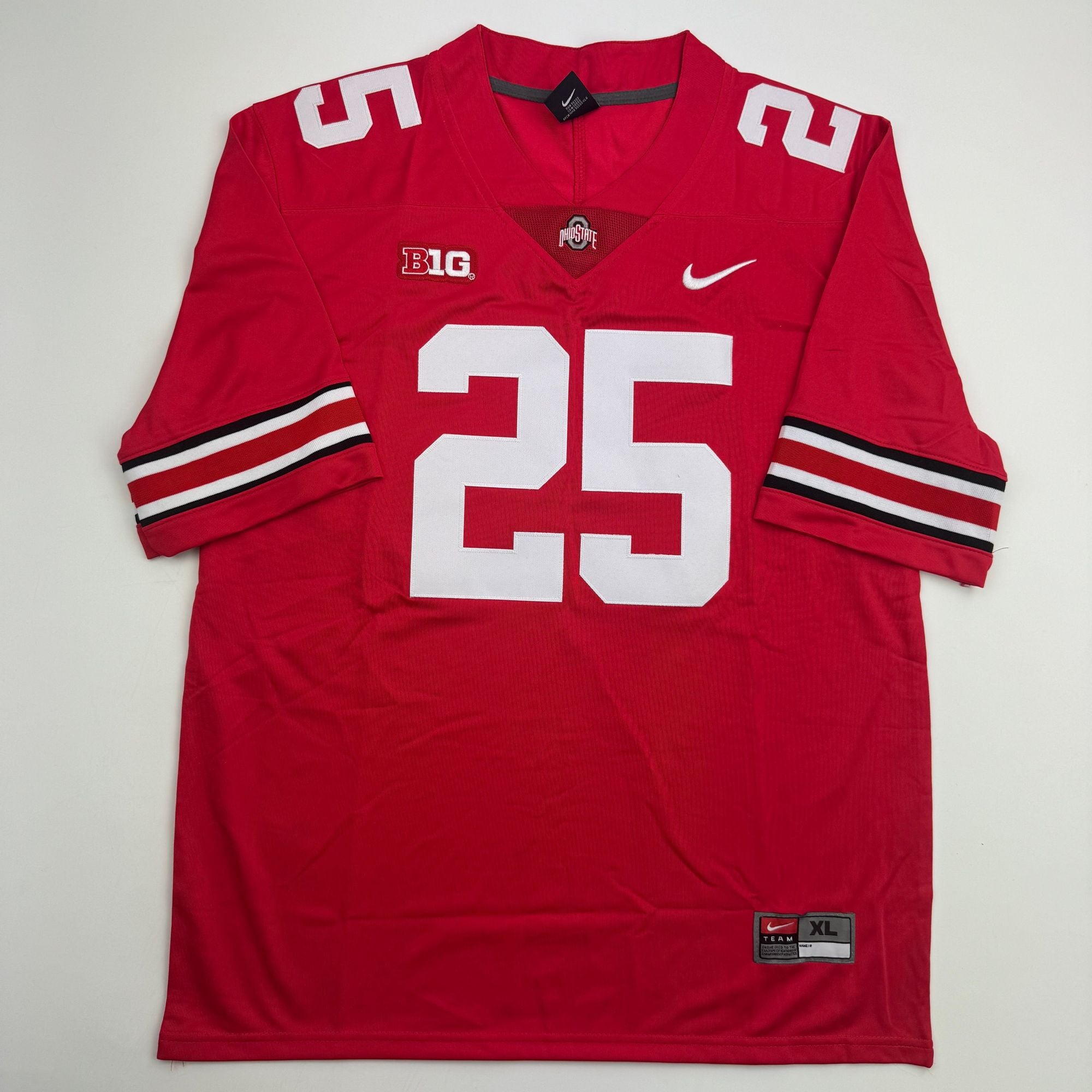 Autographed/Signed Lamar Bo Jackson Ohio State Red College Football Jersey Beckett BAS COA