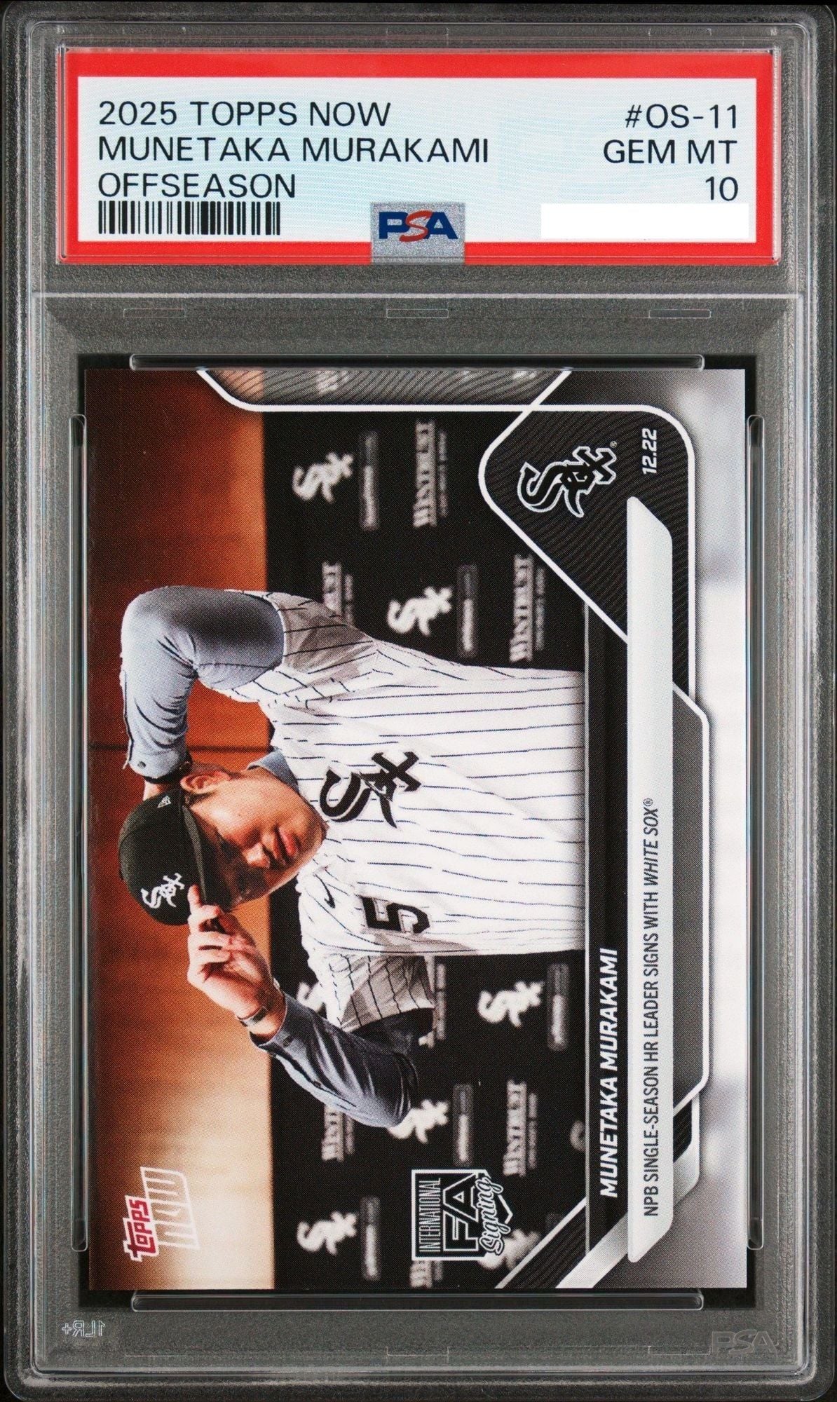 Graded 2025 Topps Now Munetaka Murakami #OS11 Rookie RC Baseball Card PSA 10 Gem Mint