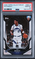 Graded 2026 Topps Collector Kit Ace Bailey #NBA8 Rookie RC Basketball Card PSA 10 Gem Mint