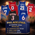 Autographed/Signed Philadelphia Basketball Jersey Mystery Box with PSA JSA or Beckett COA