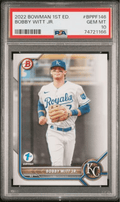 Graded 2022 Topps Bowman 1st Edition Bobby Witt Jr #BPPF146 Rookie RC Baseball Card PSA 10 Gem Mint