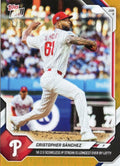 2026 Topps Now Cristopher Sanchez #283 Orange Foil /25 Philadelphia Phillies Baseball Card