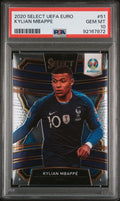 Graded 2020 Panini Select UEFA Euro Kylian Mbappe #51 Soccer Card PSA 10 Gem Mint
