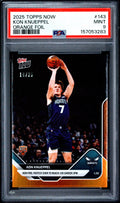 Graded 2025 Topps Now Kon Knueppel #143 Orange Foil /25 Rookie RC Basketball Card PSA 9 Mint