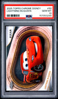 Graded 2025 Topps Chrome Disney Lightning McQueen #50 Trading Card Game PSA 10 Gem Mint