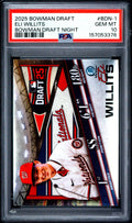 Graded 2025 Topps Bowman Draft Eli Willits #BDN1 Draft Night Rookie RC Baseball Card PSA 10 Gem Mint