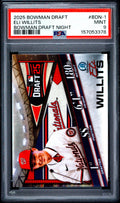 Graded 2025 Topps Bowman Draft Eli Willits #BDN1 Draft Night Rookie RC Baseball Card PSA 9 Mint