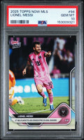 Graded 2025 Topps Now MLS Lionel Messi #94 Consecutive 20-Goal Seasons Soccer Card PSA 10 Gem Mint