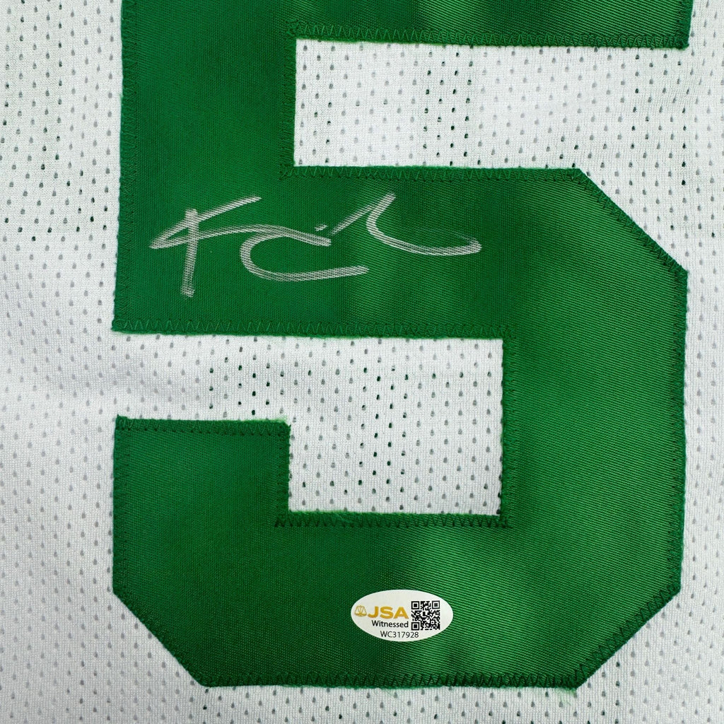 Autographed/Signed Kevin Garnett Boston White Basketball Jersey Beckett BAS COA