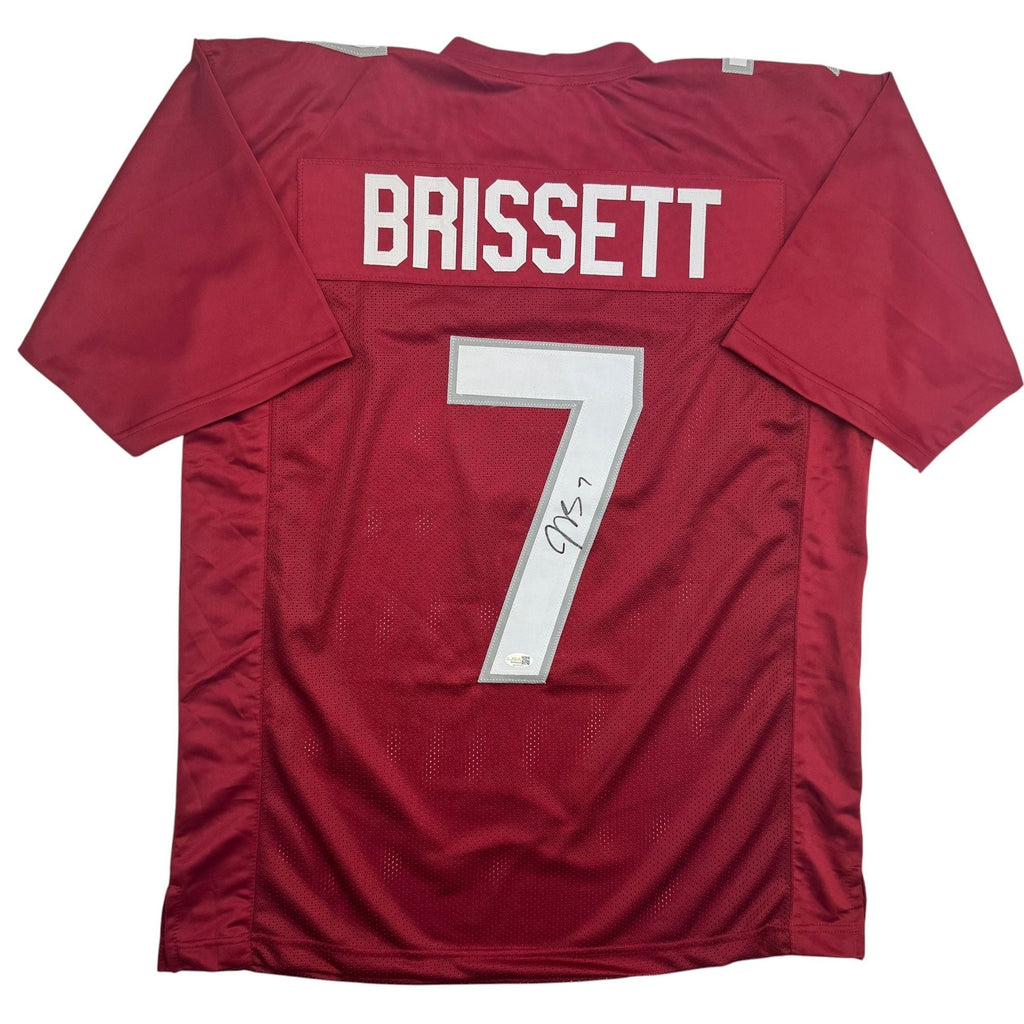 Autographed/Signed Jacoby Brissett Arizona Red Football Jersey JSA COA