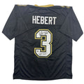Autographed/Signed Bobby Hebert Cajun Cannon New Orleans Black Football Jersey Beckett BAS COA