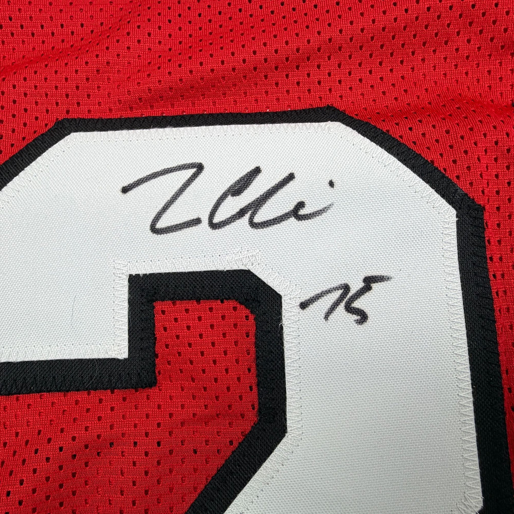 Autographed/Signed Zaven Collins Arizona Red Football Jersey Beckett BAS COA
