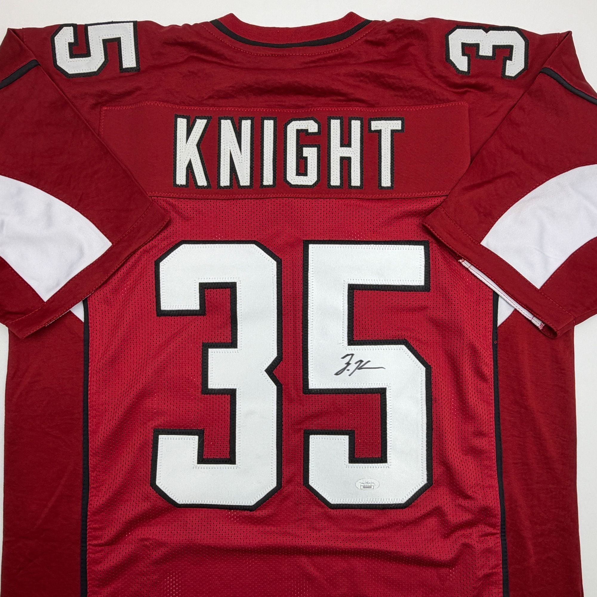 Autographed/Signed Zonovan Bam Knight Arizona Red Football Jersey JSA COA