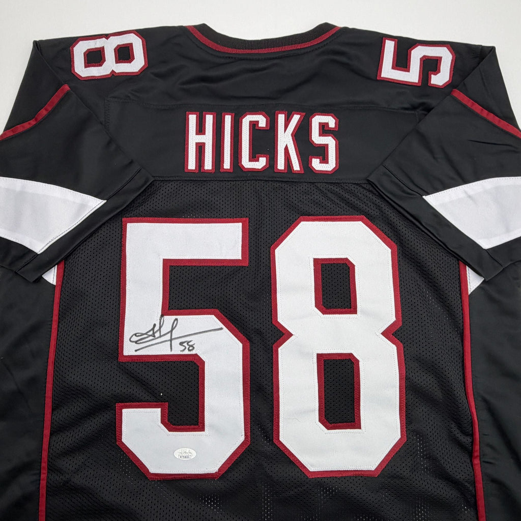 Autographed/Signed Jordan Hicks Arizona Black Football Jersey JSA COA