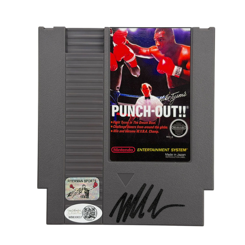 Autographed/Signed Mike Tyson Replica Nintendo NES Punch-Out Cartridge Boxing JSA COA