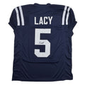 Autographed/Signed Kewan Lacy Ole Miss Blue College Football Jersey JSA COA