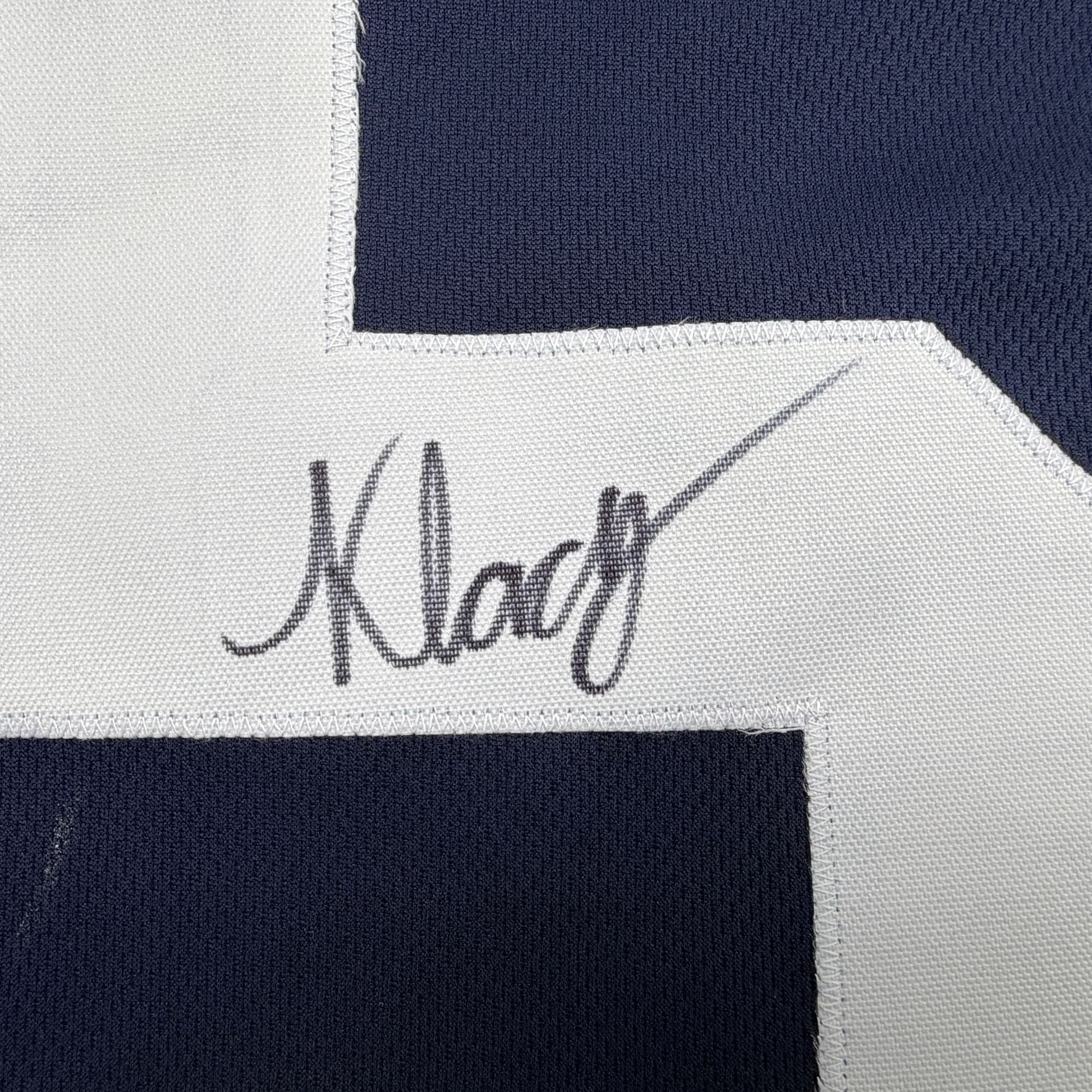 Autographed/Signed Kewan Lacy Ole Miss Blue College Football Jersey JSA COA