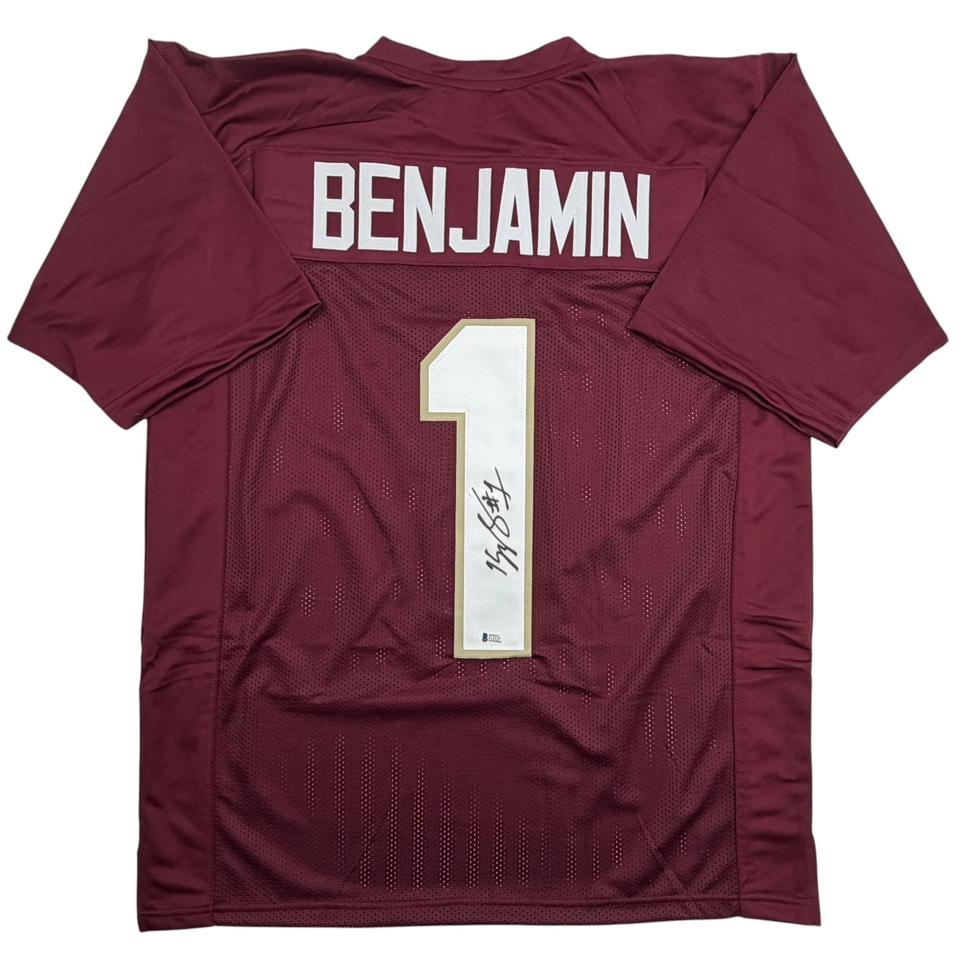 Autographed/Signed Kelvin Benjamin Florida State FSU Maroon College Football Jersey Beckett BAS COA