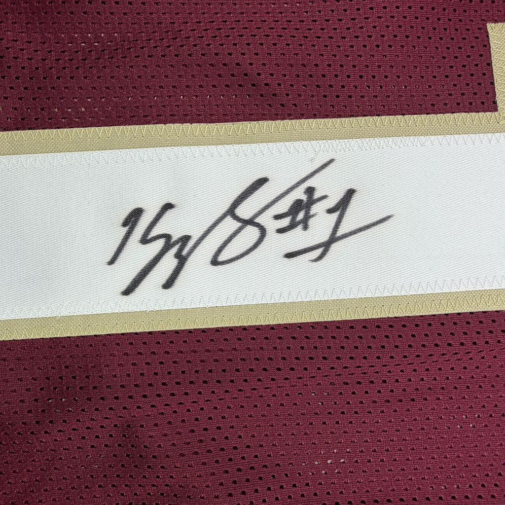 Autographed/Signed Kelvin Benjamin Florida State FSU Maroon College Football Jersey Beckett BAS COA