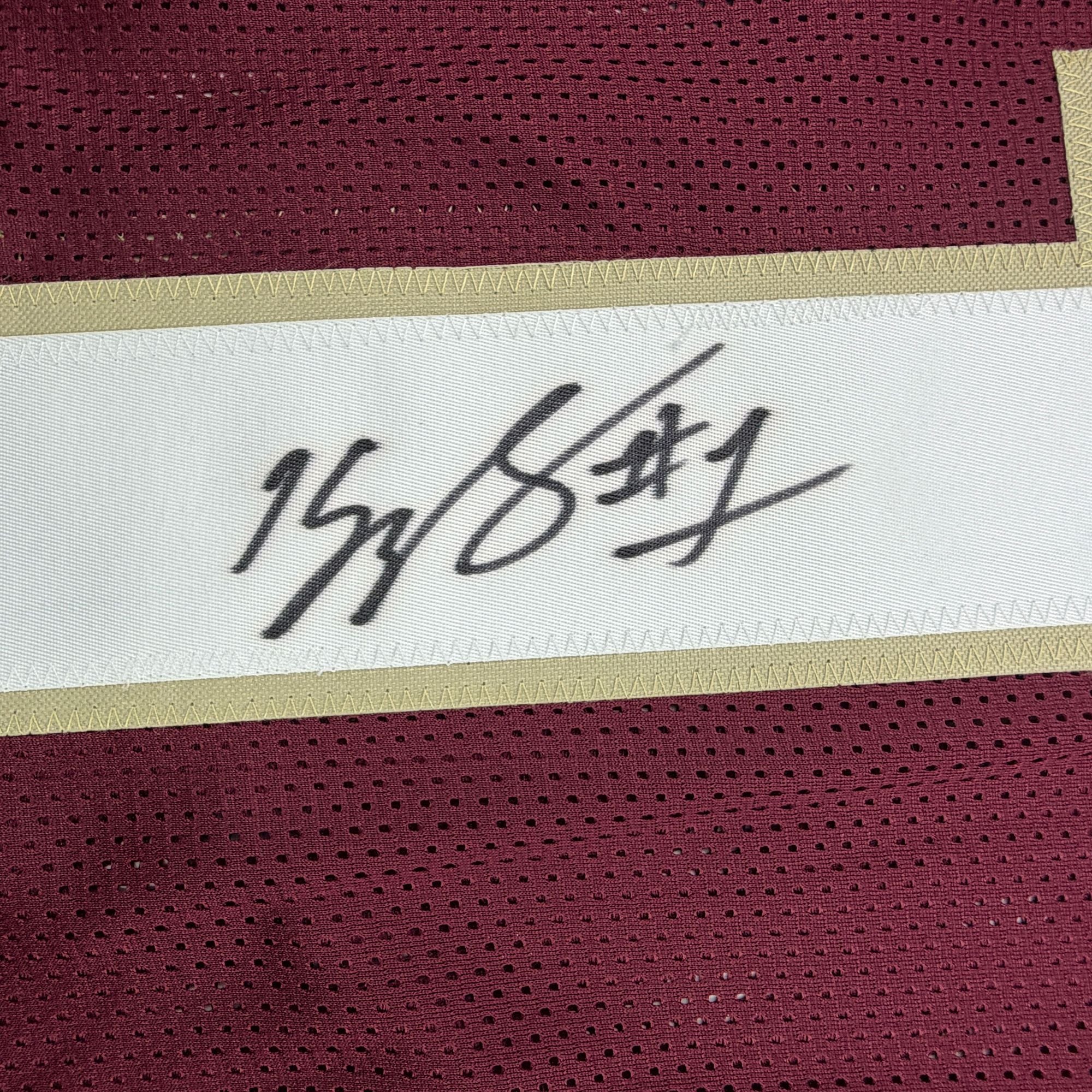 Autographed/Signed Kelvin Benjamin Florida State FSU Maroon College Football Jersey Beckett BAS COA