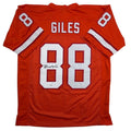 Autographed/Signed Jimmie Giles Tampa Bay Orange Football Jersey JSA COA
