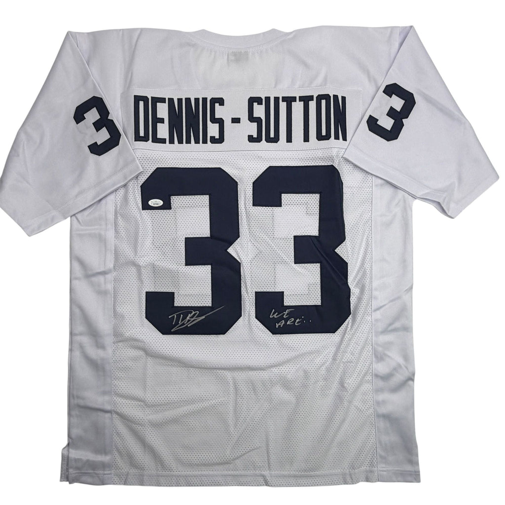 Autographed/Signed Dani Dennis-Sutton Penn State White College Football Jersey JSA COA