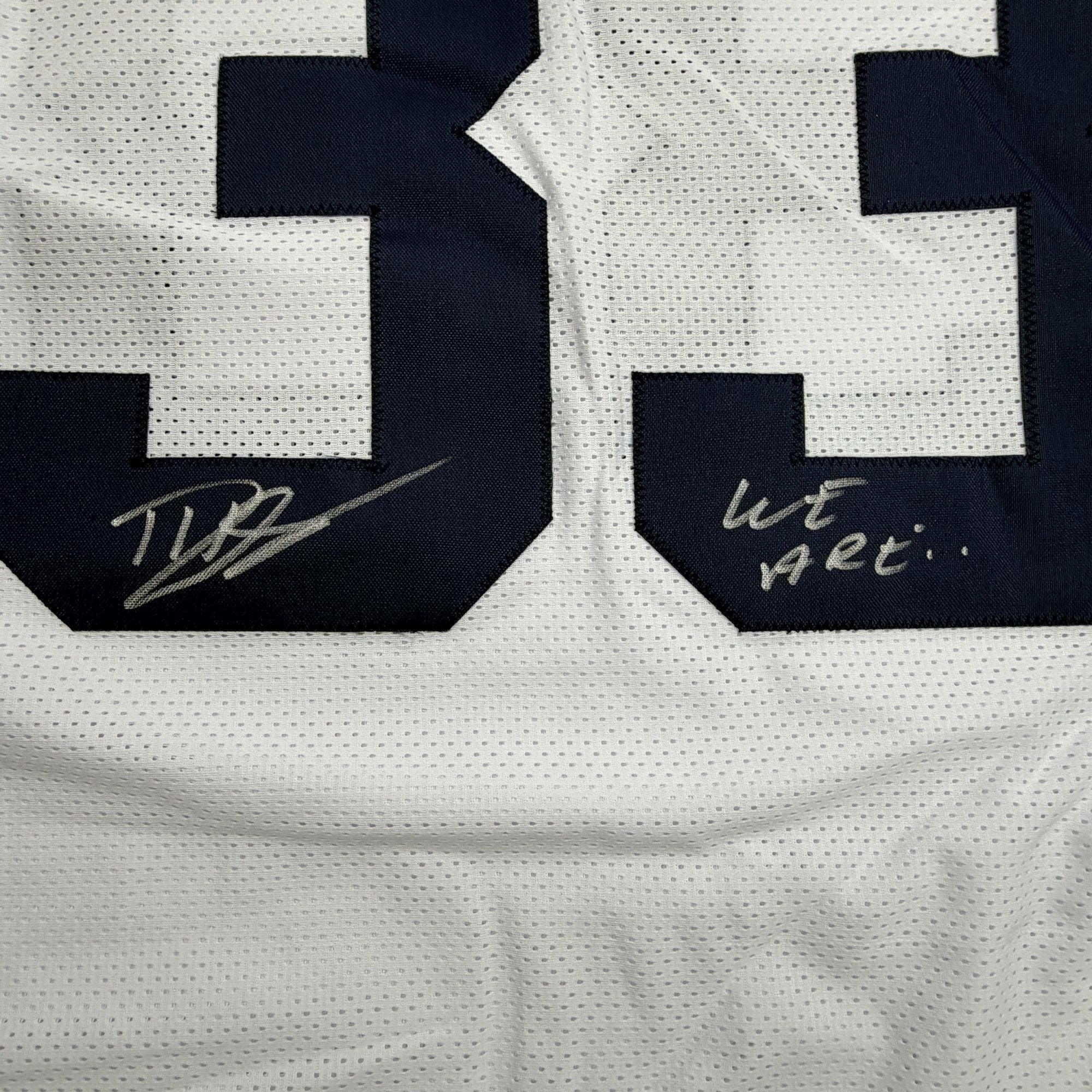 Autographed/Signed Dani Dennis-Sutton Penn State White College Football Jersey JSA COA