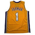 Autographed/Signed Jordan Farmar Los Angeles Yellow Basketball Jersey Upper Deck UDA COA