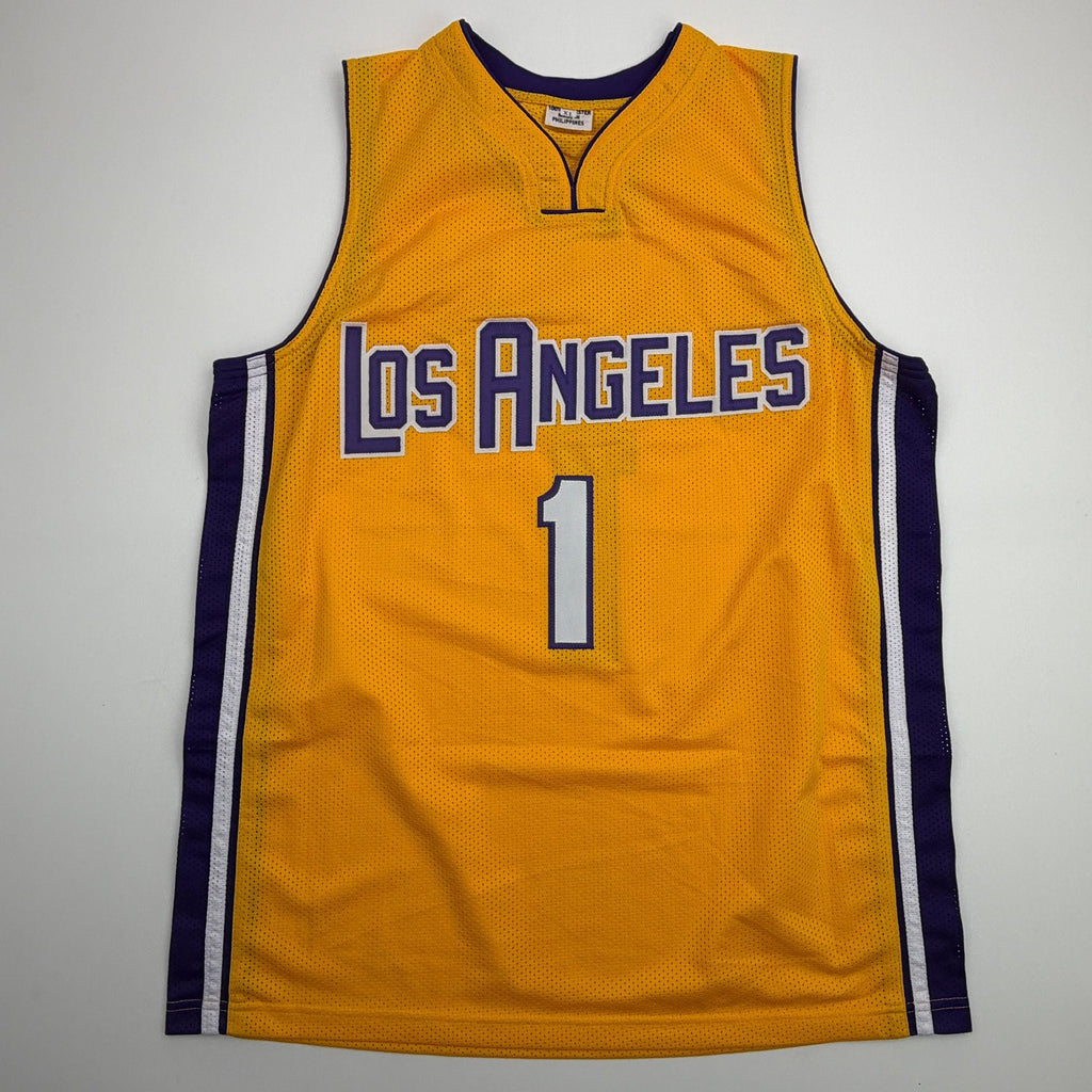 Autographed/Signed Jordan Farmar Los Angeles Yellow Basketball Jersey Upper Deck UDA COA