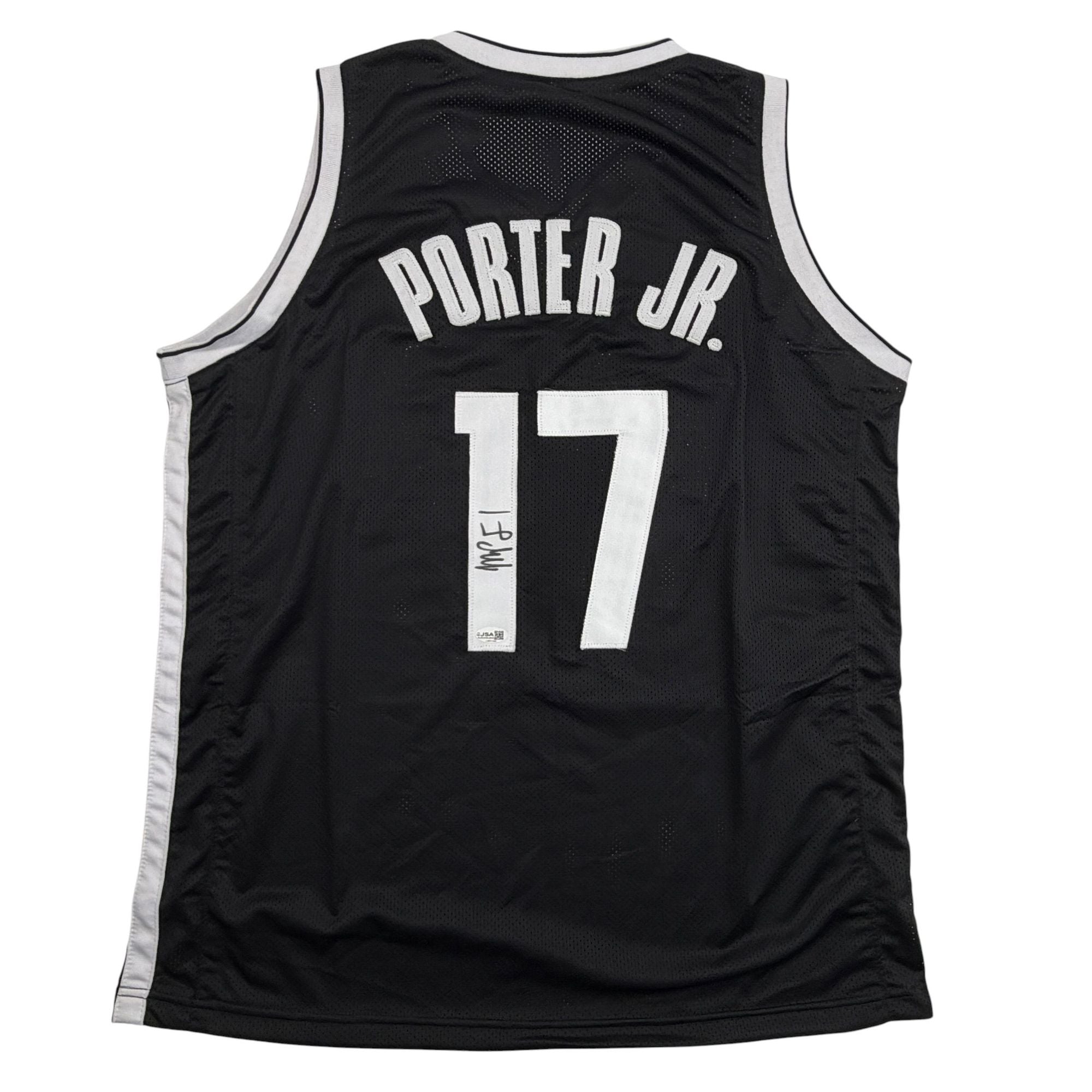 Autographed/Signed Michael Porter Jr Brooklyn Black Basketball Jersey JSA COA