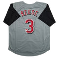 Autographed/Signed Pokey Reese Cincinnati Grey Baseball Jersey Beckett BAS COA