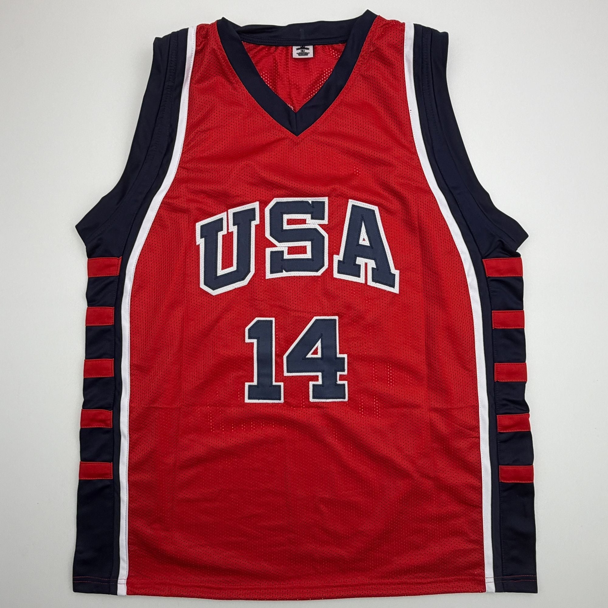 Autographed/Signed Lamar Odom United States USA Olympics Red Basketball Jersey JSA COA