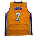 Autographed/Signed Lamar Odom Los Angeles Yellow Basketball Jersey JSA COA