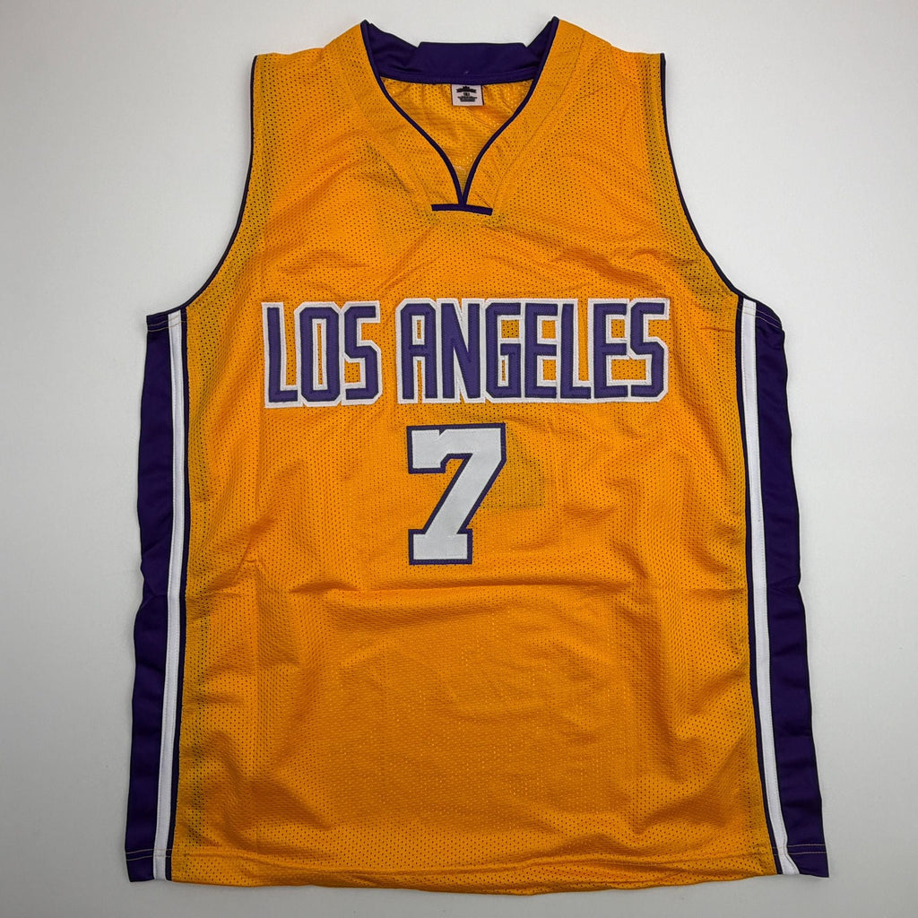 Autographed/Signed Lamar Odom Los Angeles Yellow Basketball Jersey JSA COA