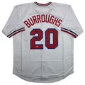 Autographed/Signed Jeff Burroughs Texas White Baseball Jersey Beckett BAS COA