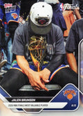2025 Topps Now Jalen Brunson #339SP 2026 NBA Finals Most Valuable Player New York Knicks Basketball Card