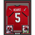 Framed Autographed/Signed Garrison Hearst 35x39 3232 Yards Georgia Red College Football Jersey Beckett BAS COA