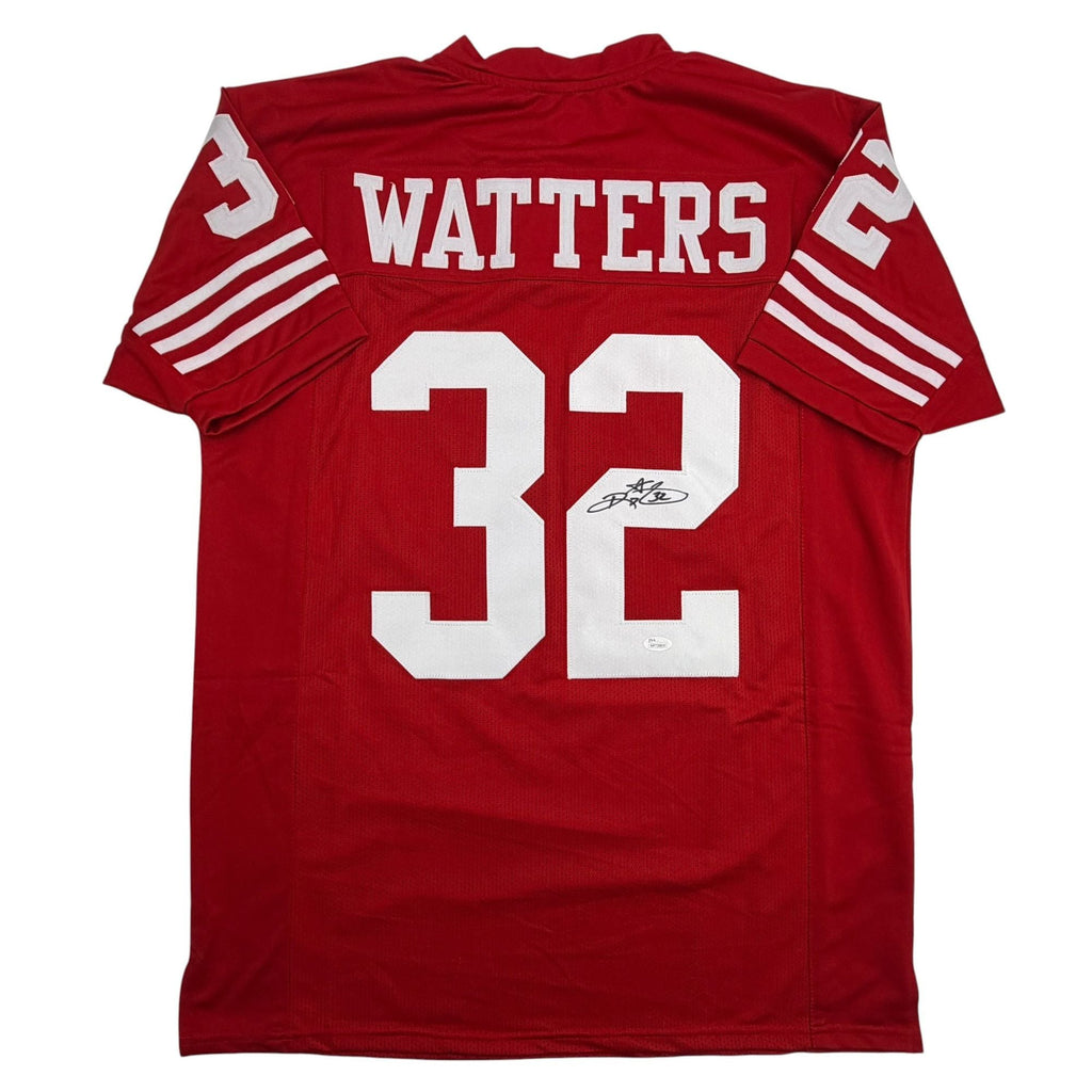 Autographed/Signed Ricky Watters San Francisco Red Football Jersey JSA COA