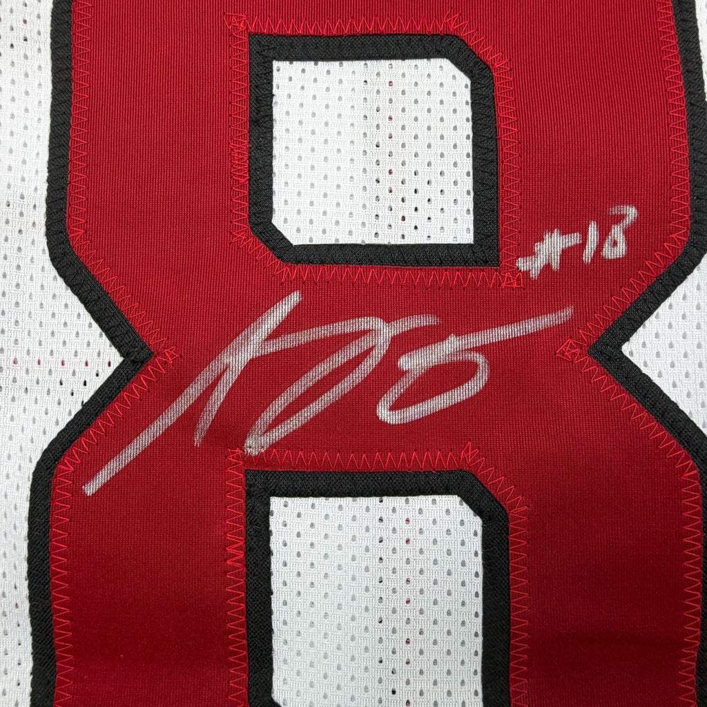 Autographed/Signed AJ Green Arizona White Football Jersey Beckett BAS COA